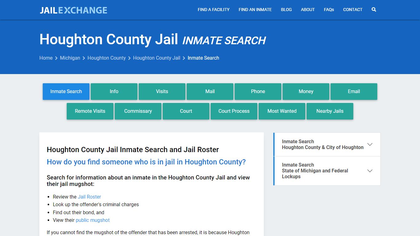 Inmate Search: Roster & Mugshots - Houghton County Jail, MI